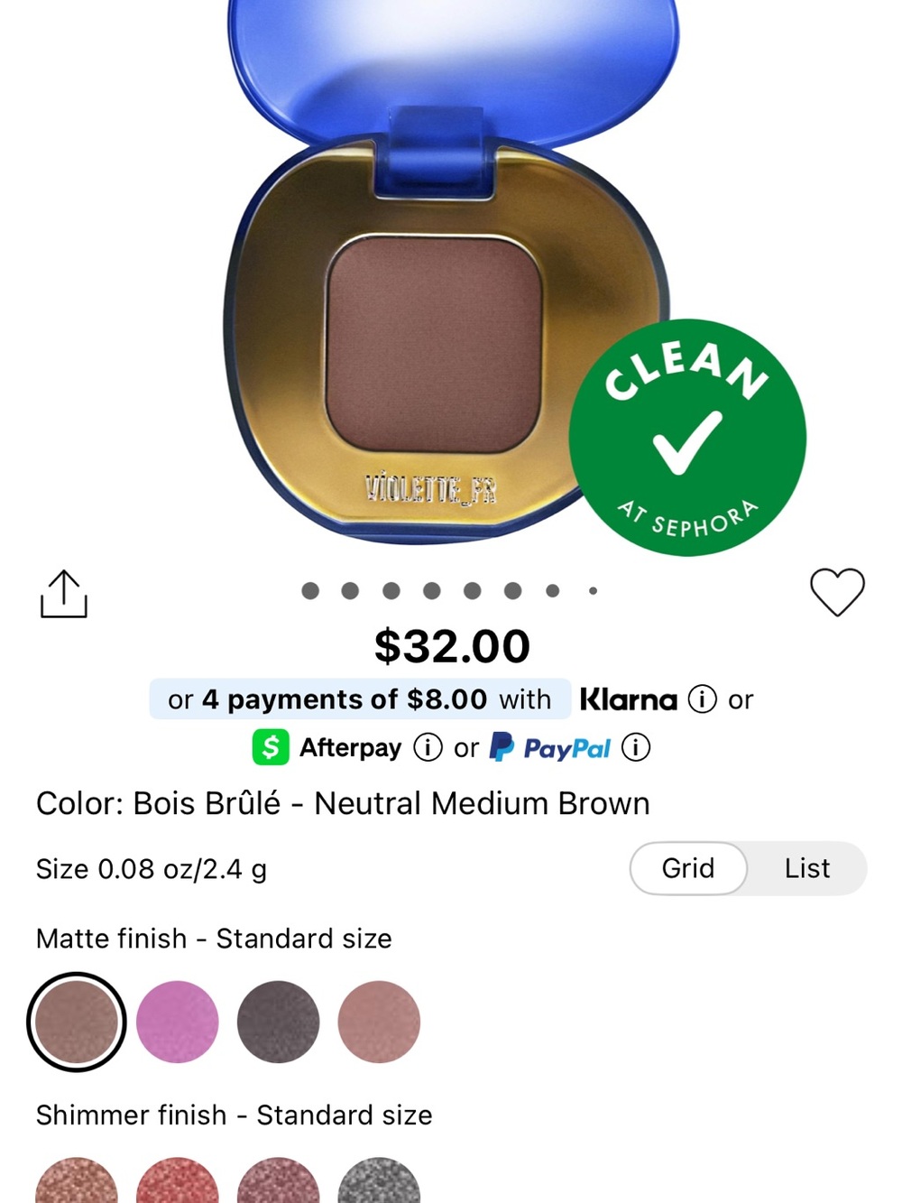 Violette_FR Single Eyeshadow — Bois Brûlé (Neutral Medium Brown)